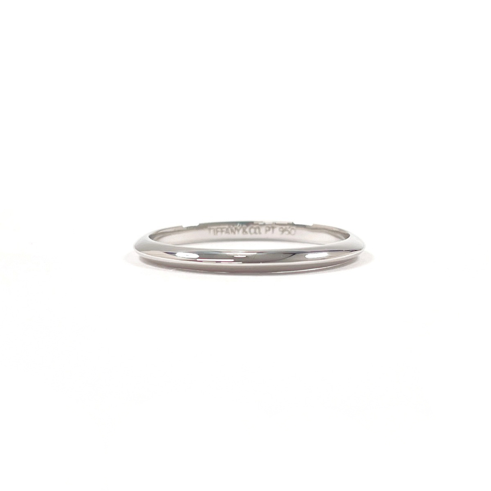 TIFFANY&Co. Tiffany Knife Edge Ring, Pt950 Platinum, 14.5cm, Silver, Unisex
